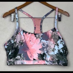 Fabletics Floral Racerback Portia Sports Bra